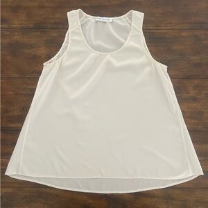 Everlane Cream Silk‎ Sleeveless Blouse Size M